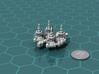 Fuel Refinery Ship 3d printed Render of the model, plus a virtual quarter for scale.