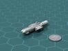 Jovian Callisto class Heavy Carrier 3d printed Render of the model, with a virtual quarter for scale.