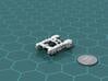Salvage Cruiser 3d printed Render of the model, with a virtual quarter for scale.