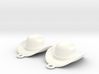 Cowboy Hat Earrings 3d printed 