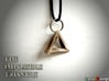 Impossible Triangle Pendant 3d printed Stainless Steel print