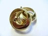 MobTor Earrings: the half Mobius Torus Shell 3d printed in Polished Brass