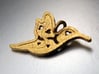 Pendant 'Bird' 3d printed Bird pendant 3D printed in polished gold steel.