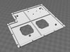 DeAgo Millennium Falcon Floor Replacement alt vers 3d printed Render of the 3D model, bottom view