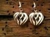 Heart Cage Earrings 3d printed Add a caption...
