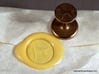 Vizsla (dog) Wax Seal 3d printed Vizsla (dog) wax seal and impression in Butter Yellow sealing wax