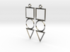 Earrings - "Shapes" (square) 3d printed 