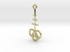 Interlocking rings earring 3d printed 