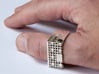 Menger Mondrian Matrix Ring 3d printed 