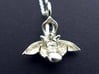 Bee Orchid Pendant - Nature Jewelry 3d printed Bee Orchid Pendant in polished silver