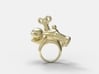 Teddy Bear Ring with Turnkey 3d printed 