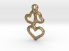 3 Hearts Pendant 3d printed 