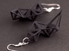 CRYSTAL - earrings 3d printed Crystal in black