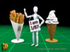 8 ICE & FRIES display stand (1:87) 3d printed ICE & FRIES display stands - size