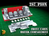 2S7 PION FRONT CABIN interior (1:35) 3d printed 2S7 PION/MALKA front cabin/driver compartment