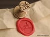 Locomotive Wax Seal 3d printed Locomotive wax seal with impression in Plumeria Pink sealing wax