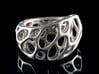2-Layer Twist Ring 3d printed in Stainless Steel