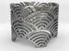 Ocean Waves (ring size 3-10)  3d printed Silver Ocean Waves Ring is sparkling