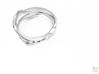 Full Dual Voronoi Ring 3d printed Silver