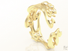 Calla Lilies Ring 3d printed Gold