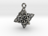 Flower Of Life Star Tetrahedron Pendant .8" 3d printed 