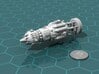 USSR "Brute" class Battleship 3d printed Render of the model, with a virtual quarter for scale.