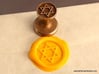 Star of David Wax Seal 3d printed Star of David Wax Seal with impression in Sunflower Yellow sealing wax