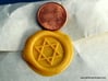 Star of David Wax Seal 3d printed Just the impression of the Star of David wax seal,  penny for scale