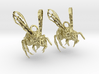 Western Honey Bee Earrings 3d printed 