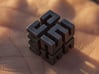 Hilbert cube ( pendant ) 3d printed black metal