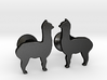 Llama Cufflinks 3d printed 