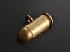 .45ACP Bullet Pet Tag 3d printed .45 caliber bullet pet tag shown in solid brass (raw)