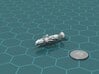 USS Brecker class Destroyer 3d printed Render of the model, with a virtual quarter for scale.