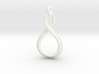 Mobius pendant for alumide  3d printed infinity pendant in WSF
