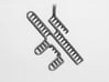 CRISPR RNA Pendant with Bail 3d printed Metallic Plastic