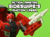 5mm Sideswipe Photon Laser (Action Master Weapon) 3d printed print in white strong and flexible