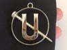 Ghostbusters - Holtzmann Screw U Necklace 3d printed This is the Polished Silver