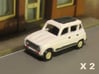Renault 4 Hatchback 1:160 scale (Lot of 2 cars) 3d printed This is how it can look after a little paint.