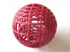 MegaWireSphere 3d printed In winter red strong and flexible (and manually varnished)