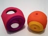 Creased Dual Sphericon Puzzle: half inner shell 3d printed the two spheres apart