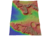 Mars Map: Martian Meanders - Vivid 3d printed 
