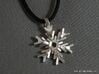 Snowflake Pendant (Double Sided) 3d printed Snowflake Pendant in Raw Silver