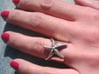 Stella Marina ring 3d printed Polished Silver