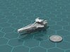 Ikennek Heavy Cruiser 3d printed Render of the model, with a virtual quarter for scale.