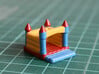 N Scale Bouncing Castle 3d printed Painted castle in Frosted Ultra Detail