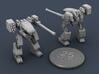 Terran Combat Walker 3d printed Renders of the model, with a virtual quarter for scale.