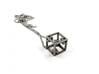 CUBE PENDANT 3d printed Bronze Infused Stainless Steel Pendant