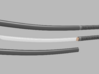 Katana - 1:6 scale - Curved Blade - No Tsuba 3d printed 