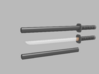 Wakizashi - 1:6 scale - Straight Blade - Tsuba 3d printed 