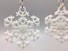 Blizzard Snowflake Earrings 3d printed Pair of "Blizzard" Snowflake Earrings in White Strong & Flexible Polished